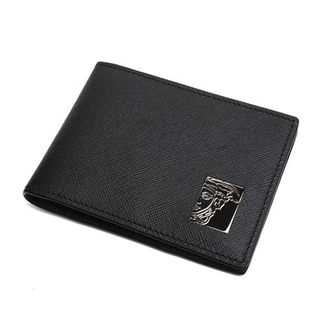 versace textured leather wallet|authentic Versace wallet.